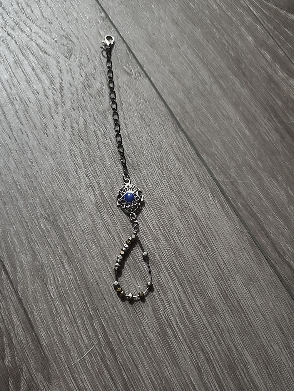 Handcrafted Moonlit Sapphire Zipper Pull/bagcharm